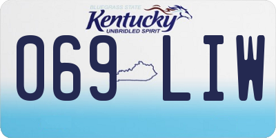 KY license plate 069LIW