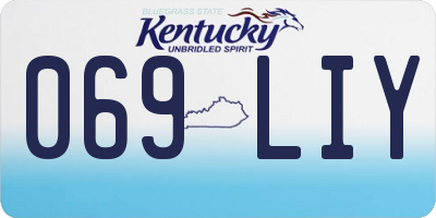 KY license plate 069LIY