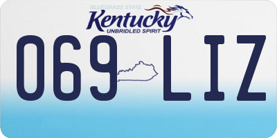 KY license plate 069LIZ