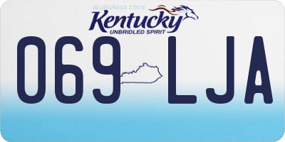 KY license plate 069LJA