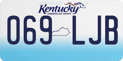 KY license plate 069LJB