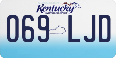 KY license plate 069LJD