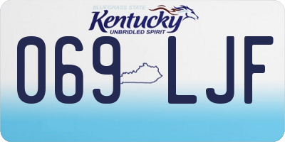 KY license plate 069LJF