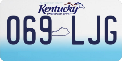 KY license plate 069LJG