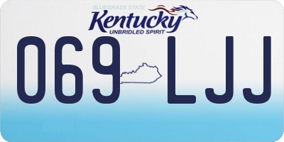 KY license plate 069LJJ