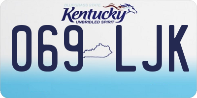 KY license plate 069LJK