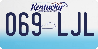 KY license plate 069LJL