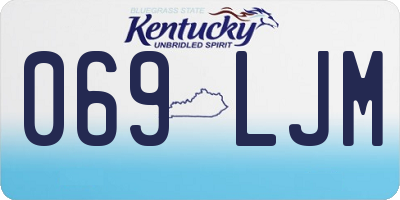 KY license plate 069LJM
