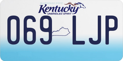KY license plate 069LJP