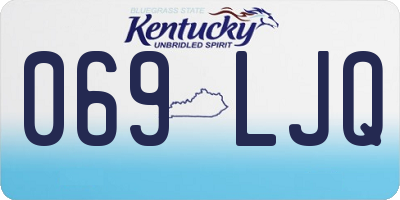 KY license plate 069LJQ