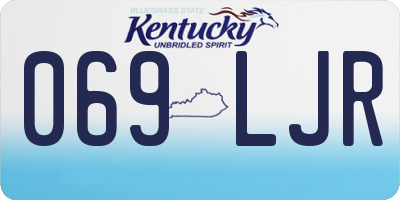 KY license plate 069LJR