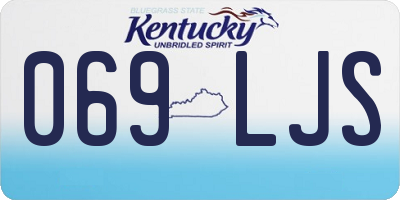 KY license plate 069LJS