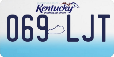 KY license plate 069LJT
