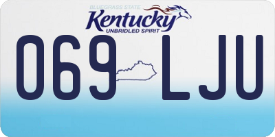 KY license plate 069LJU