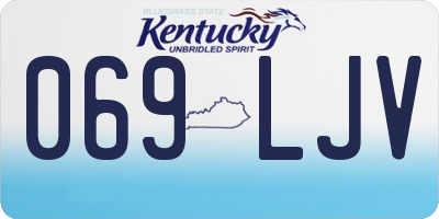 KY license plate 069LJV