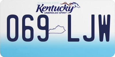 KY license plate 069LJW