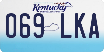 KY license plate 069LKA
