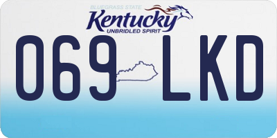 KY license plate 069LKD