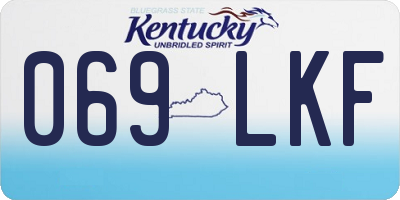 KY license plate 069LKF