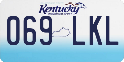 KY license plate 069LKL