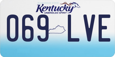 KY license plate 069LVE