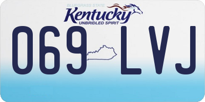 KY license plate 069LVJ