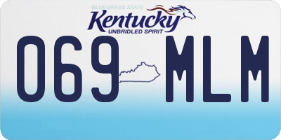 KY license plate 069MLM