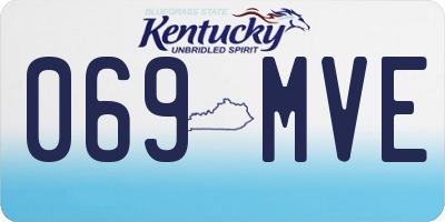 KY license plate 069MVE