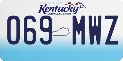 KY license plate 069MWZ