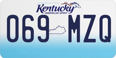 KY license plate 069MZQ