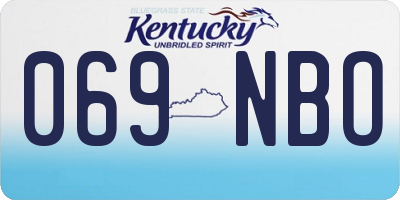 KY license plate 069NBO