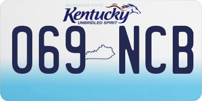 KY license plate 069NCB