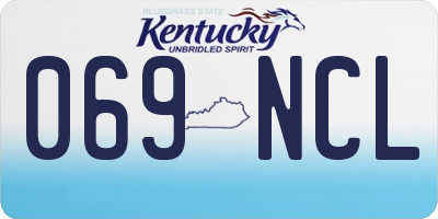 KY license plate 069NCL