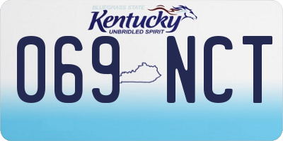 KY license plate 069NCT