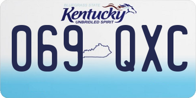 KY license plate 069QXC