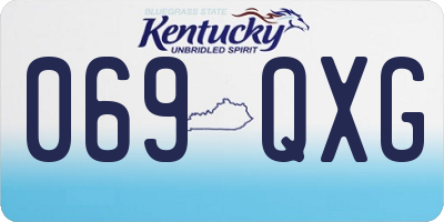 KY license plate 069QXG
