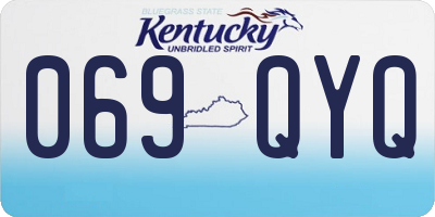 KY license plate 069QYQ