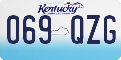 KY license plate 069QZG