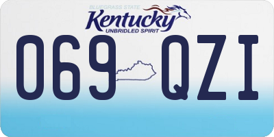 KY license plate 069QZI