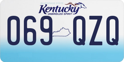 KY license plate 069QZQ