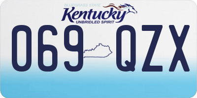 KY license plate 069QZX