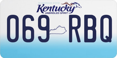 KY license plate 069RBQ