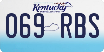 KY license plate 069RBS