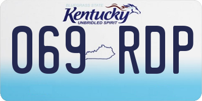 KY license plate 069RDP