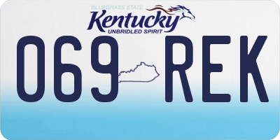 KY license plate 069REK