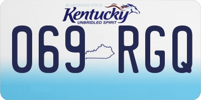 KY license plate 069RGQ