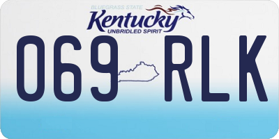 KY license plate 069RLK
