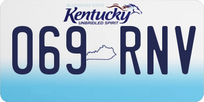 KY license plate 069RNV