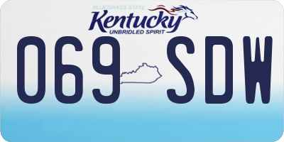 KY license plate 069SDW