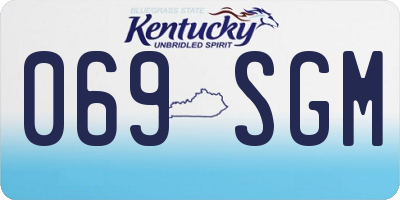 KY license plate 069SGM
